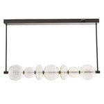Raphael Linear Chandelier - Overstock - English Bronze / Smoke