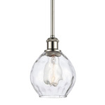 Waverly Globe Stem Hung Pendant - Overstock - Polished Chrome / Clear