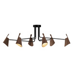Balance Multi Light Ceiling Light - Black / American Walnut
