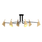 Balance Multi Light Ceiling Light - Black / Maple