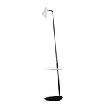 Balance Floor Lamp with Table - Black / Organic White