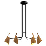 Balance Chandelier - Black / Louro Freijo