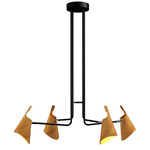 Balance Chandelier - Black / Teak