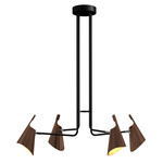 Balance Chandelier - Black / American Walnut