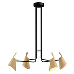 Balance Chandelier - Black / Maple