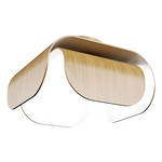 Clean 5115 Ceiling Flush Light - Louro Freijo / White