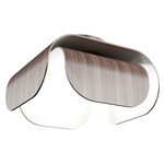 Clean 5115 Ceiling Flush Light - American Walnut / White