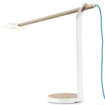 Gravy Desk Lamp - Matte White / White Oak