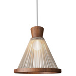 Corda Cone Pendant - Imbuia / Rope