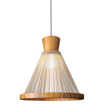 Corda Cone Pendant - Teak / Rope