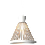 Corda Cone Pendant - Organic White / Rope