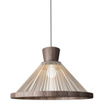 Corda Cone Pendant - American Walnut / Rope