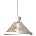 Corda Cone Pendant - Organic White / Rope
