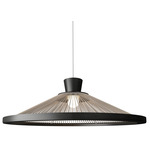 Corda Cone Pendant - Charcoal / Rope
