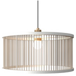 Corda Drum Pendant - Organic White / Rope