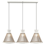 Corda Linear Multi-Light Pendant - Organic White / Rope