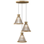 Corda Round Multi-Light Pendant - Louro Freijo / Rope