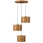 Element Round Multi-Light Pendant - Teak