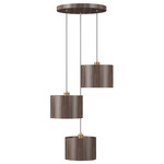 Element Round Multi-Light Pendant - American Walnut