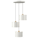 Element Round Multi-Light Pendant - Organic White