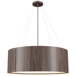 Element Drum Chandelier - American Walnut
