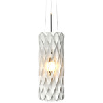 Hive Cylinder Pendant - Organic White