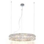 Gia Round Suspension - Chrome / Crystal