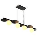 Luna Linear Pendant - Charcoal / White