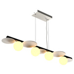 Luna Linear Pendant - Organic White / White