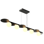 Luna Linear Pendant - Charcoal / White