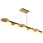 Luna Linear Pendant - Sand / White