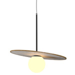 Orbit Stone / Slate Pendant - Louro Freijo / Crystal White Stone