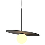 Orbit Stone / Slate Pendant - Charcoal / Natural Slate