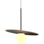 Orbit Stone / Slate Pendant - Maple / Natural Slate