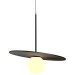 Orbit Stone / Slate Pendant - Charcoal / Natural Slate