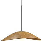 Oyster Sway Globe Pendant - Black / Louro Freijo
