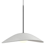Oyster Sway Globe Pendant - Black / Organic White