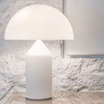 Atollo Glass Table Lamp - White / White