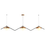Oyster DK Signed Linear Pendant - Black / Teak