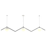 Oyster DK Signed Linear Pendant - Black / Organic White