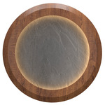 Petra Tapered Wall Sconce / Ceiling Flush Light - Imbuia / Natural Slate