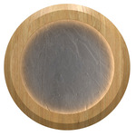 Petra Tapered Wall Sconce / Ceiling Flush Light - Louro Freijo / Natural Slate
