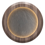 Petra Tapered Wall Sconce / Ceiling Flush Light - American Walnut / Natural Slate