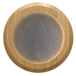 Petra Tapered Wall Sconce / Ceiling Flush Light - Louro Freijo / Natural Slate