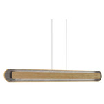 Petra Linear Pendant - Louro Freijo / Natural Slate