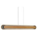Petra Linear Pendant - Teak / Natural Slate