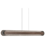 Petra Linear Pendant - American Walnut / Natural Slate