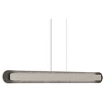 Petra Linear Pendant - Organic White / Natural Slate