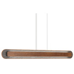 Petra Linear Pendant - Imbuia / Natural Slate