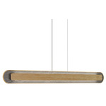 Petra Linear Pendant - Louro Freijo / Natural Slate